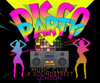 DISCO PARTY VIDEO 2025 Grote rechthoek template