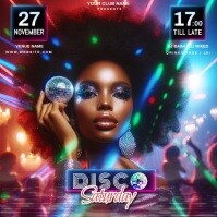 disco party video promo free design template Instagram Post