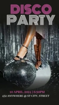 Disco Party Video Template Instagram Reel