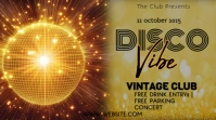 disco vibe vintage club flyer YouTube-Miniaturansicht template