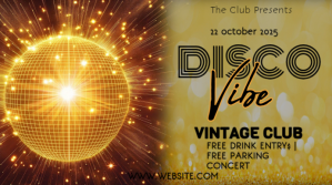 disco vibe vintage club flyer Miniatura na YouTube template