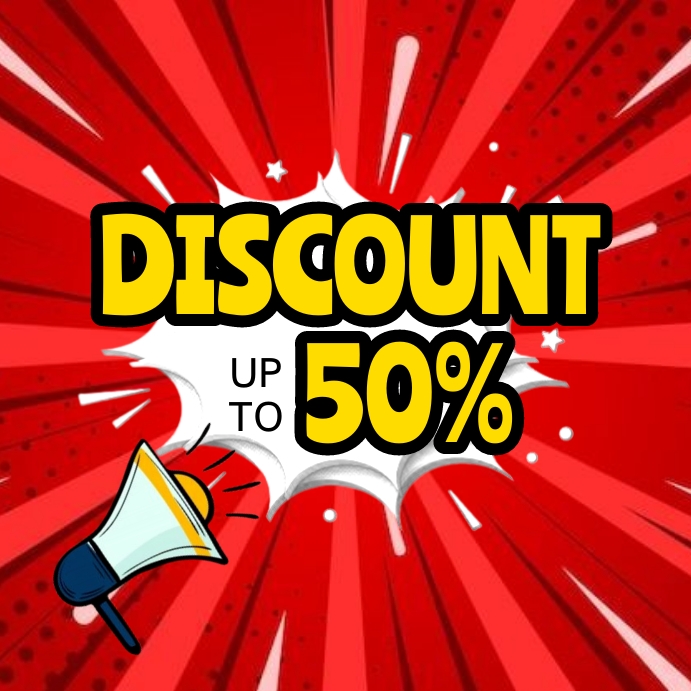 Announcing Discount Discount Sale Announcement Template | PosterMyWall