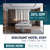 DISCOUNT HOTEL STAY Instagram Post template