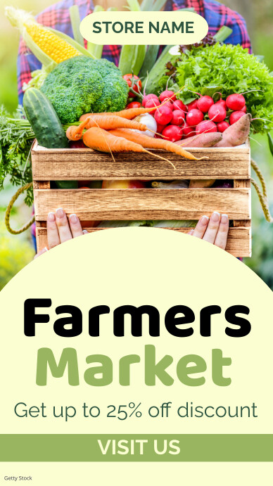 Discount Offer at Farmer's Market Template Instagram Story