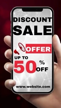 Discount sale reduction template Digital Display (9:16)