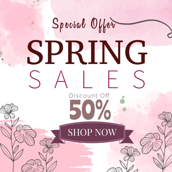 discount spring sales promotion Template | PosterMyWall