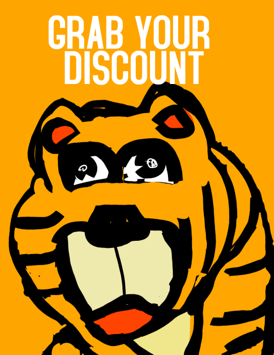 Copy of Discount tiger themed poster | PosterMyWall