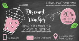棕色 Discount Voucher Facebook Shared Image Template