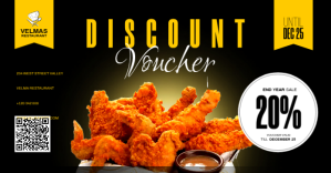 Sort Restaurant Discount Voucher Facebook Shared Image Template