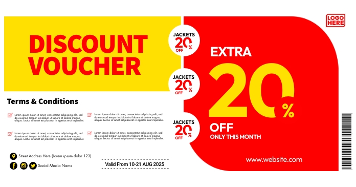 Discount Voucher Terms And Conditions Template PosterMyWall Discount Voucher Terms And Conditions Template PosterMyWall
