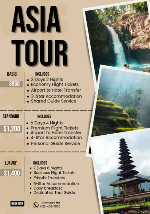 Discover Asia Tour Packages Starting Today Template | PosterMyWall