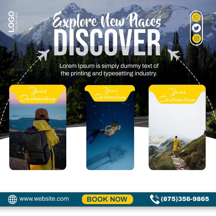 Discover New Places Template | PosterMyWall