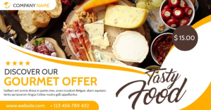 discover our gourmet offer restaurant adverti Facebook-Anzeige template