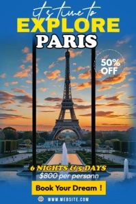 explore Paris Affiche template