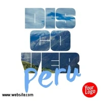 Discover Peru Travel Square Video Cuadrado (1:1) template