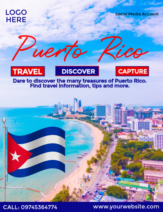Discover Puerto Rico Template | PosterMyWall