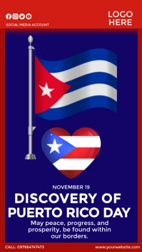 discovery of puerto rico day template Instagram Story