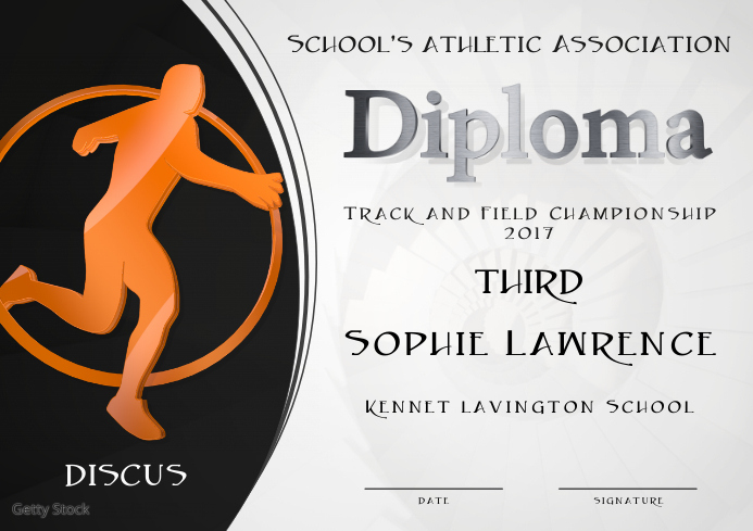 discus diploma Template | PosterMyWall