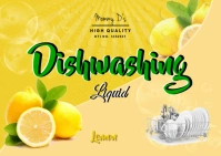 Dishwashing Label Postcard template
