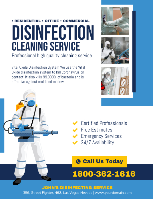 Copy of Disinfecting Cleaning Service Poster PosterMyWall