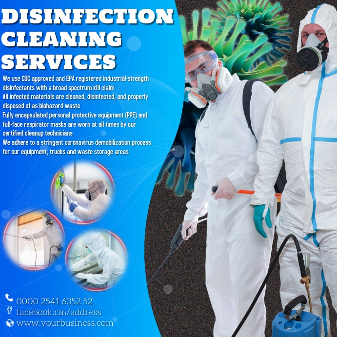 DISINFECTING SERVICES Quadrado (1:1) template