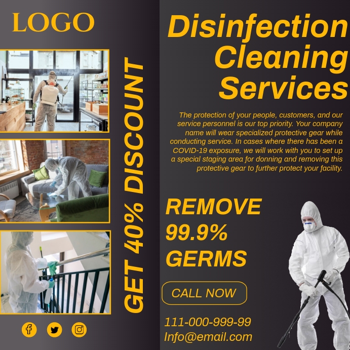 DISINFECTION Template PosterMyWall