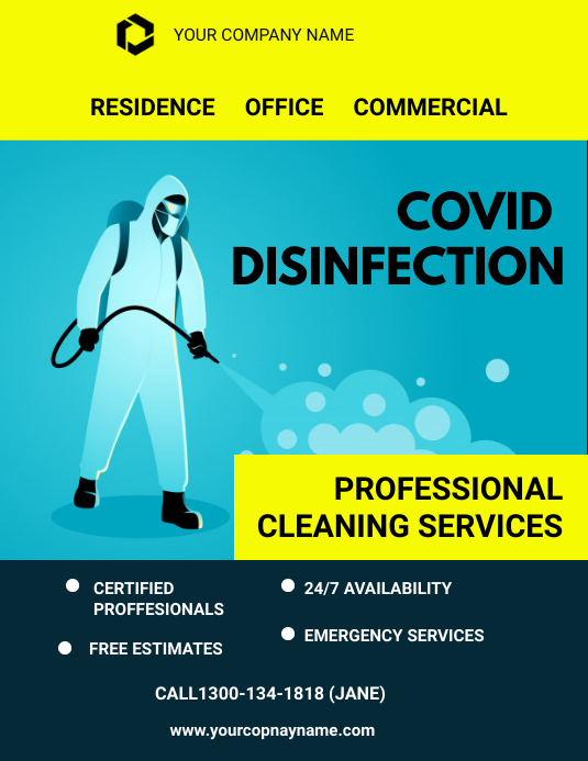Disinfection Flyer Template PosterMyWall
