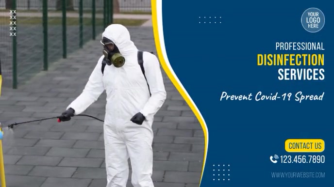 Disinfection Services 16:9 Video Ad Digital Display (16:9) template