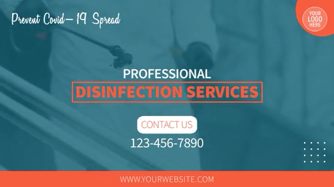 Disinfection Services 16:9 Video Template 数字显示屏 (16:9)