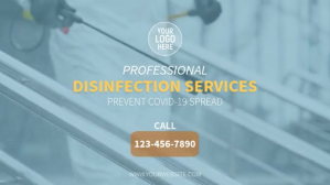 Blue Disinfection Services Digitalt display Template