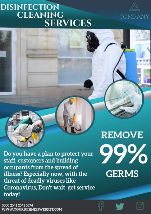 DISINFECTION SERVICES Template | PosterMyWall