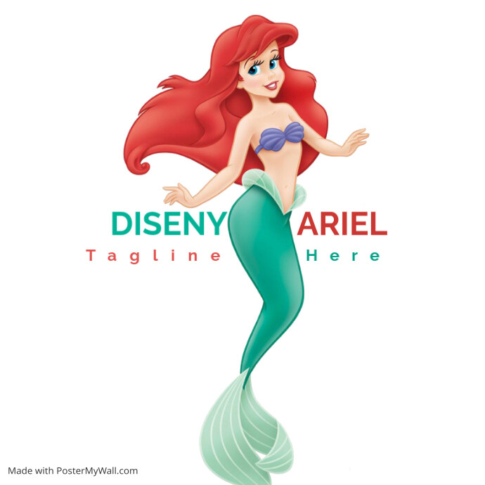 Copy of Disney Ariel, Ariel The Little Mermaid Youtu | PosterMyWall