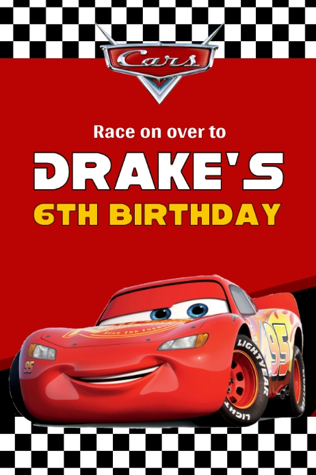 Sjabloon Disney Cars Birthday Banner PosterMyWall Sjabloon Disney Cars Birthday Banner PosterMyWall