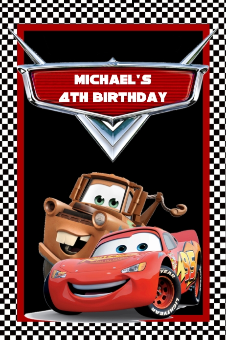 Image 2 for Cars Birthday Banner Template