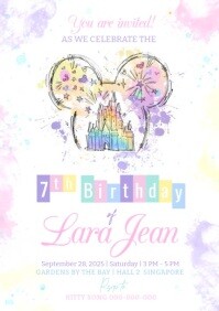 Disney Castle A3 template