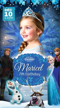 Disney Frozen Birthday Reels template