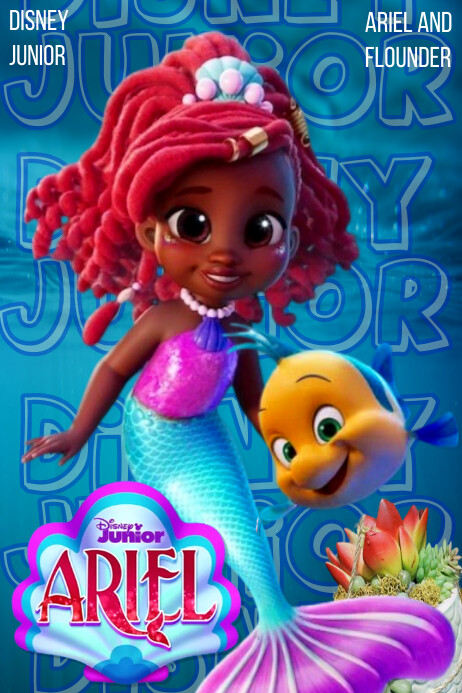 Disney Junior: Ariel - Ariel and Flounder Plakat template