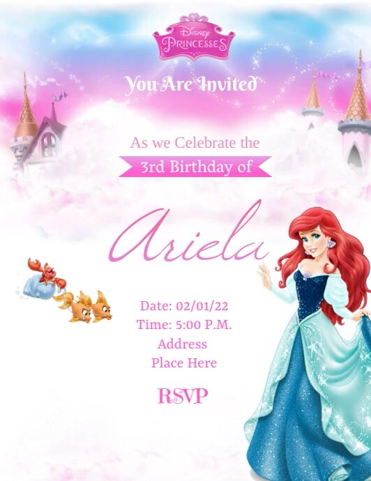 Disney Princess Ariel Template | PosterMyWall