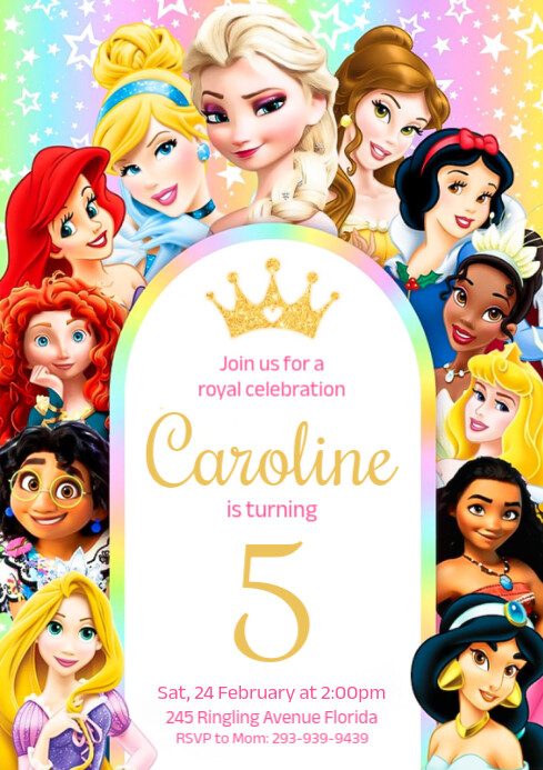Princess Birthday Invitation Blank Templates Pirate Princess