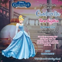 Disney Princess Birthday Template Instagram Post