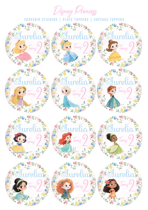 Disney Princess A4 template