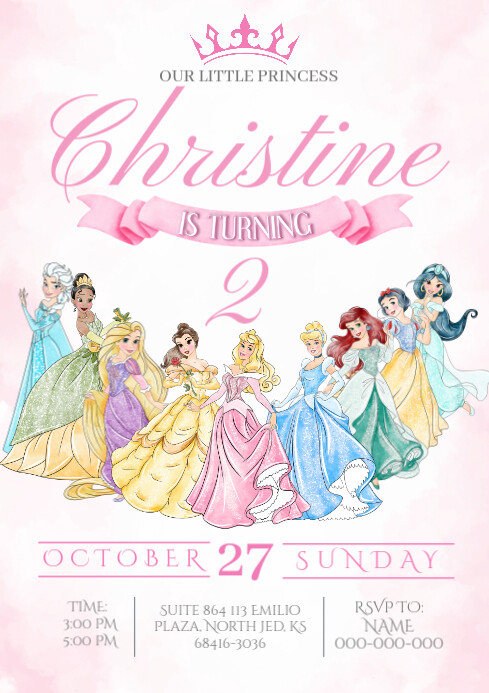 Disney Princess A4 template