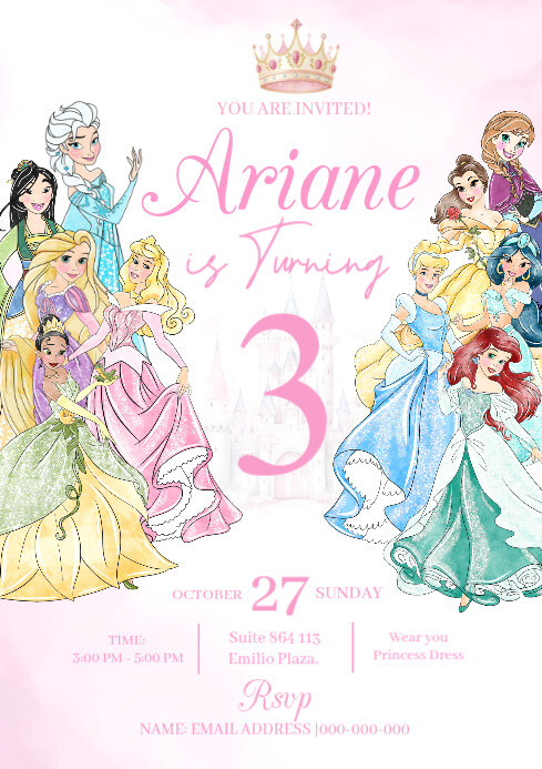 Disney Princess Template | PosterMyWall