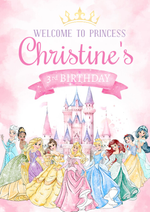 Disney Princess A3 template