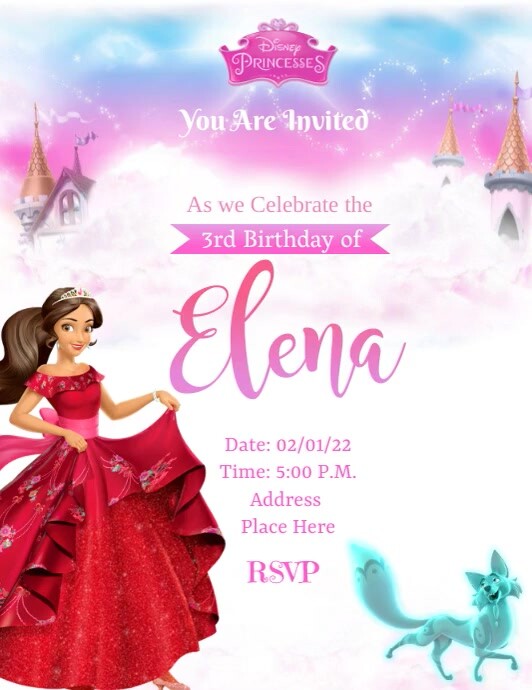Disney Princess Elena Template | PosterMyWall Disney Princess Elena Template | PosterMyWall