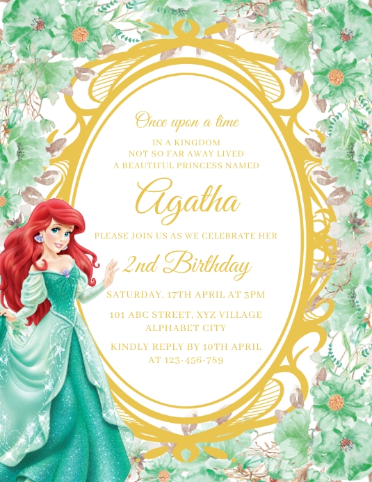 princess dress invitation templates free Princess Dress-Up Party Birthday Invitation 80 @ each