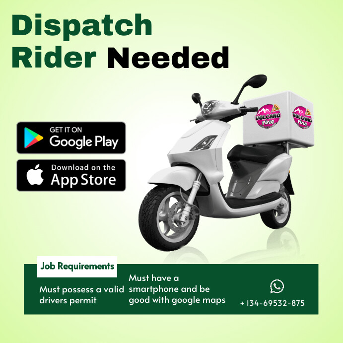 Dispatch rider Template | PosterMyWall