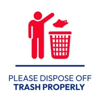 dispose off trash properly sign Wpis na Instagrama template