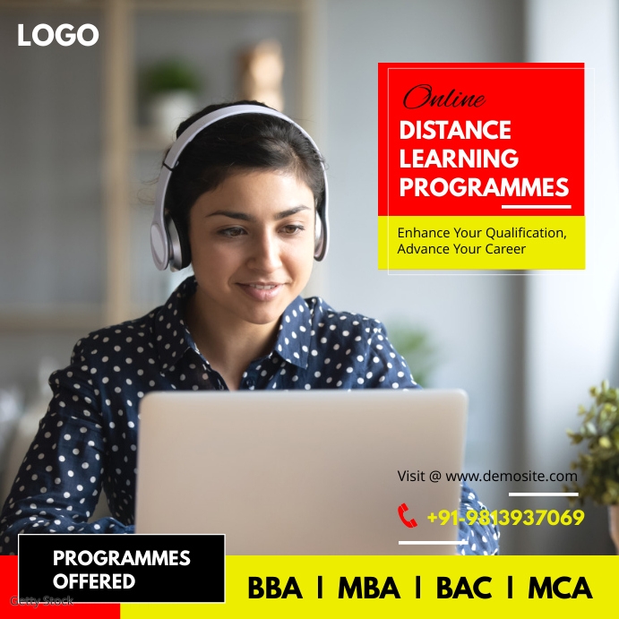 Distance Learning Program Template | PosterMyWall