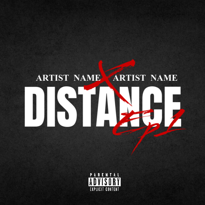 Шаблон Distance Mixtape Cover Album Cover | PosterMyWall